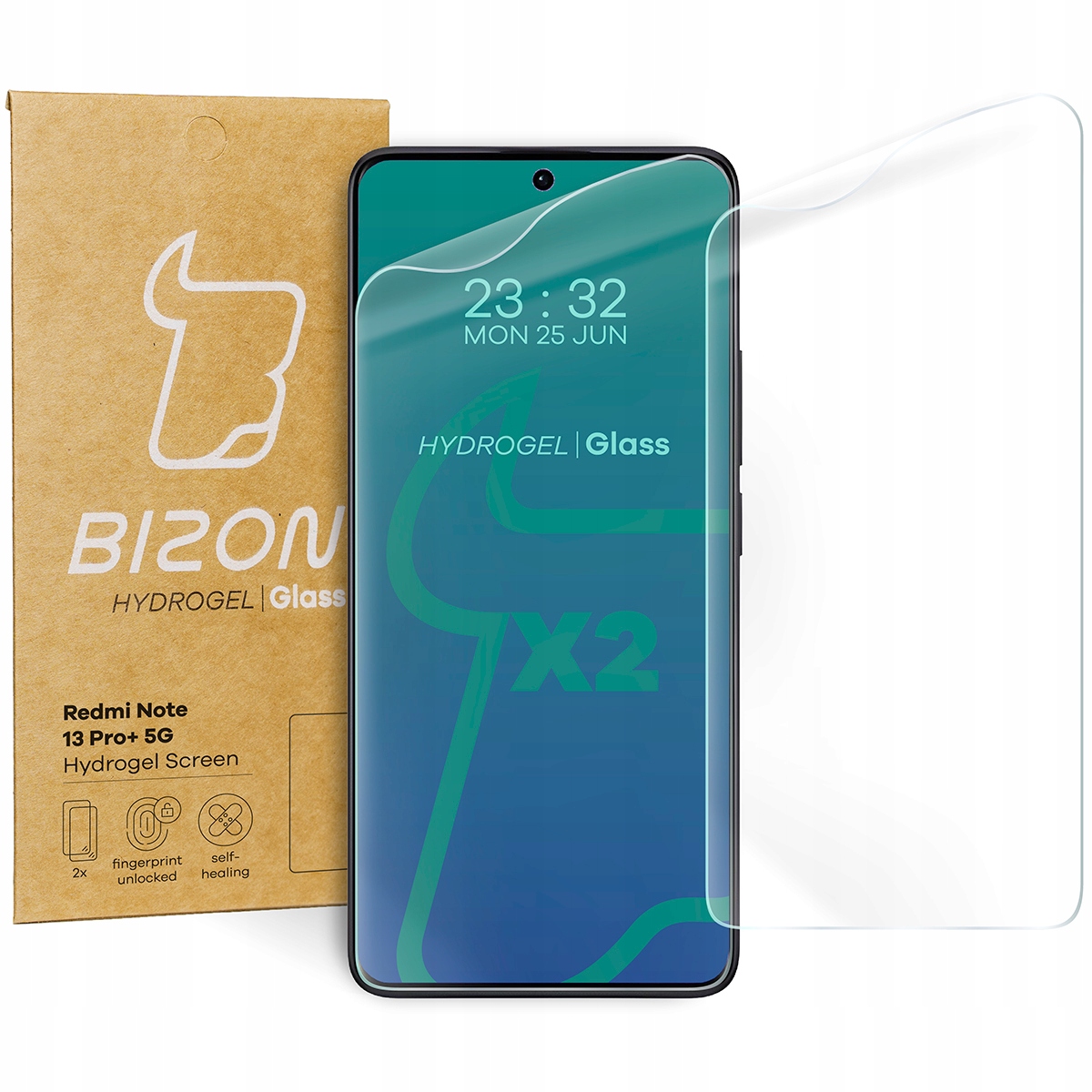 Ochronna folia hydrożelowa Bizon do Redmi Note 13 Pro+ 5G, hydrożel, 2 szt.