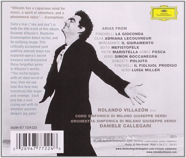 CD: ROLANDO VILLAZON-Cielo E Mar-фольга лейбл Deutsche Grammophon