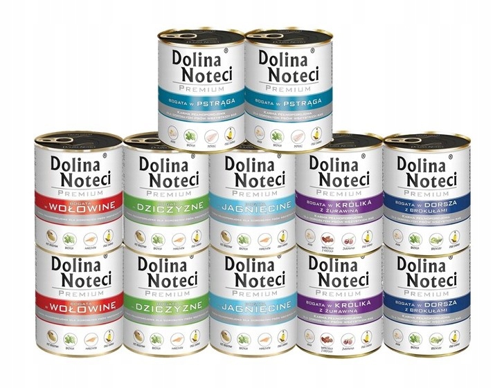 Dolina Noteci Premium Vlhké krmivo pro psy mix chutí 12x800 g bez drůbeže
