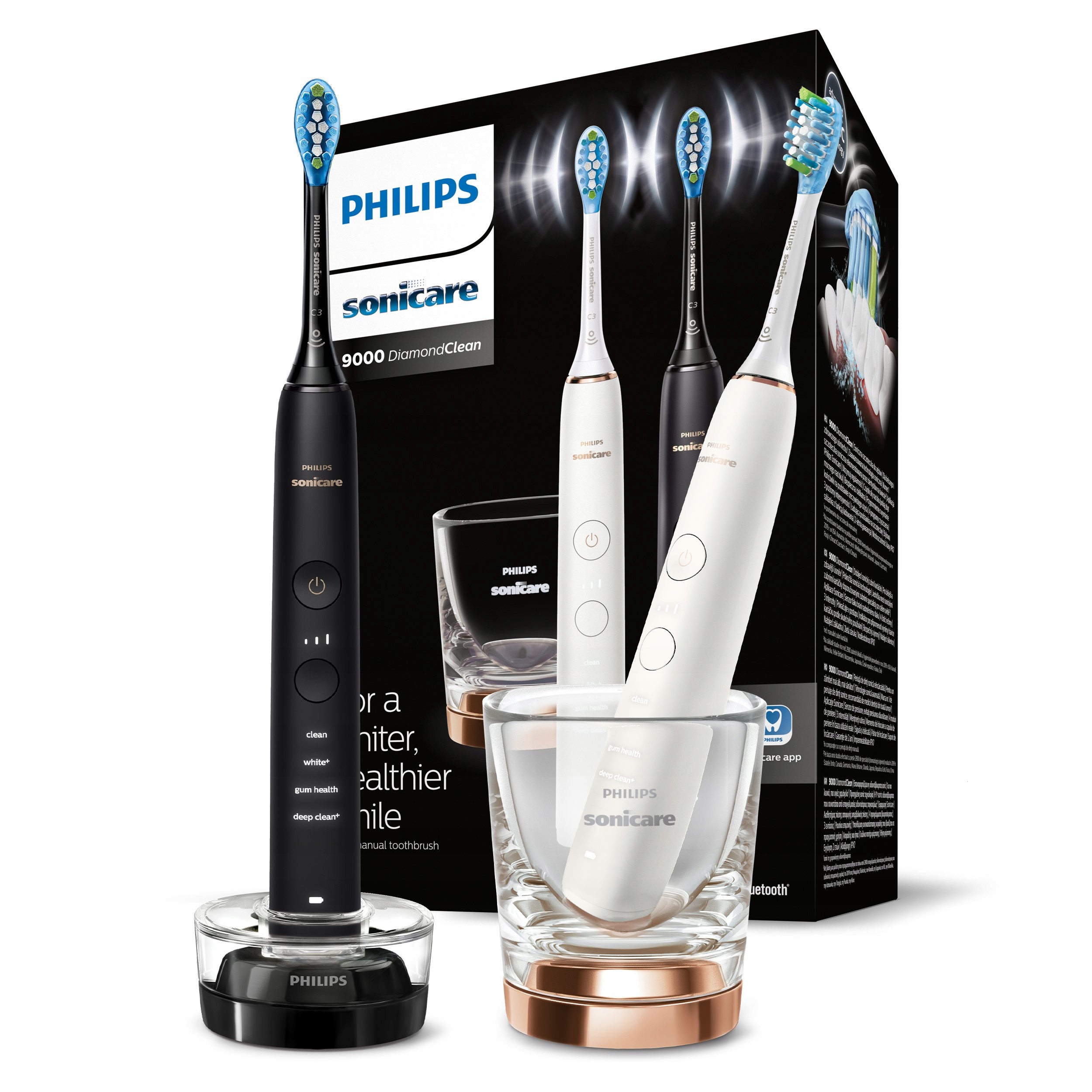 2x Philips Sonicare DiamondClean 9000 szczoteczka soniczna C3 HX9914/57