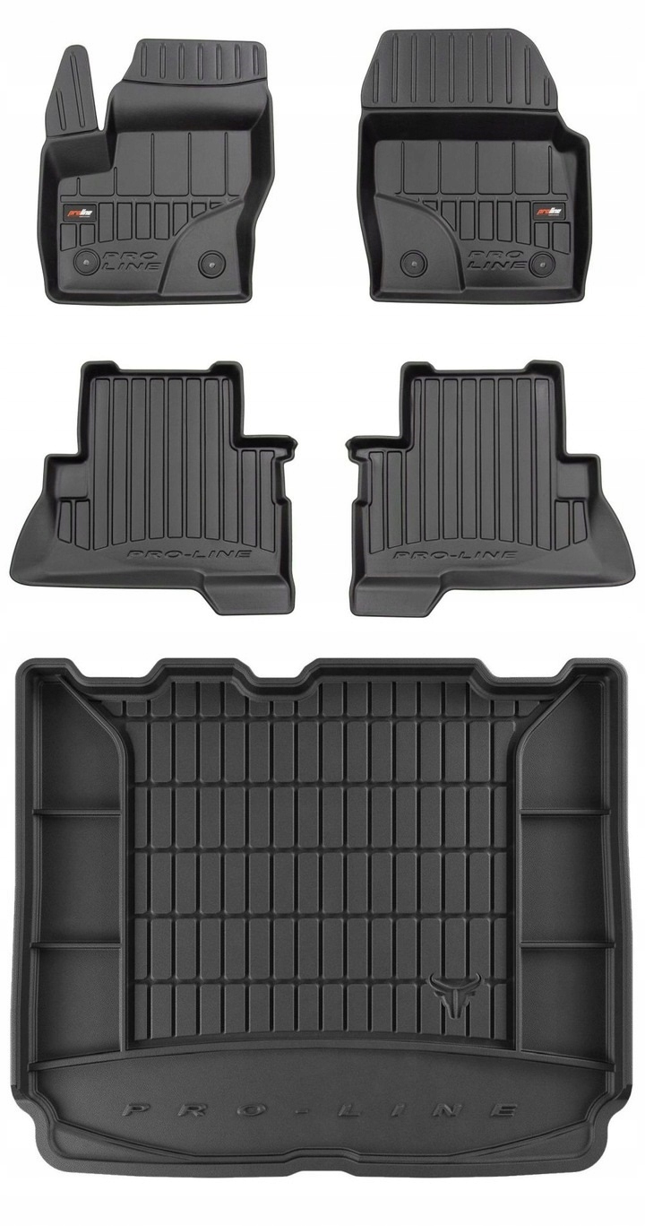 Set 3D Koberce a rohož do kufru Ford Kuga Mk2 2012-2019 bw