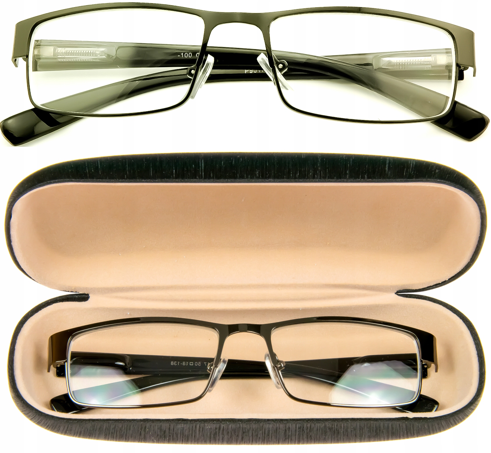 

Okulary Korekcyjne Minusy/plusy Metal Flex Etui