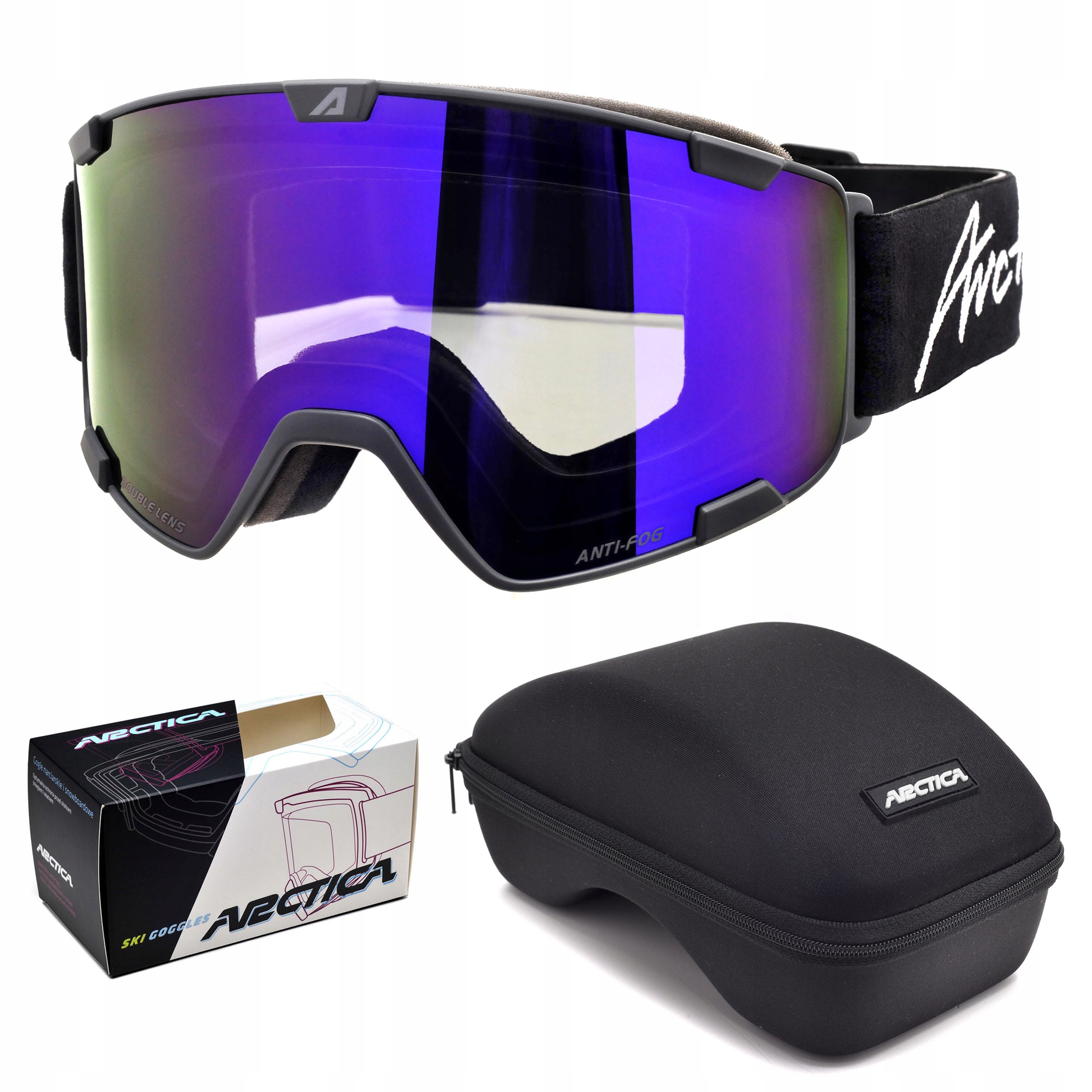 Nepárové Lyžařské Brýle Arctica G-107D S Dvojitým Sklem Revo Pouzdro