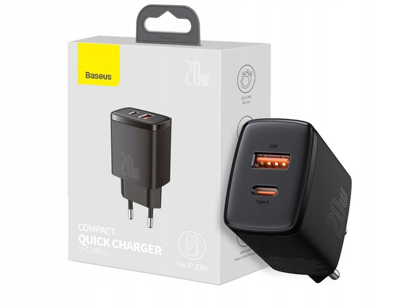 

Czarna Ładowarka sieciowa Baseus CCXJ-B01 20W