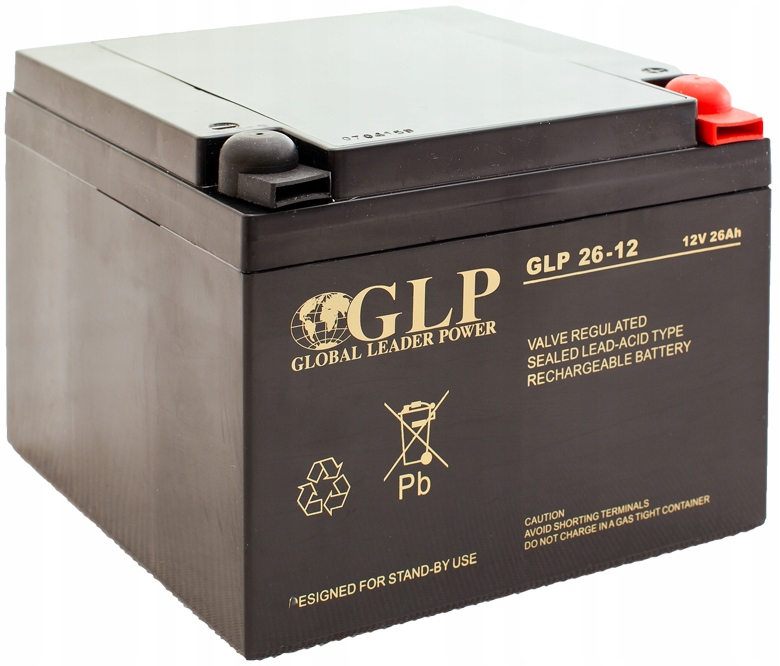 AKUMULATOR BATERIA AGM VRLA GLP 26AH 12V GLP26-12 GLP26 ZASILACZ UPS ALARM