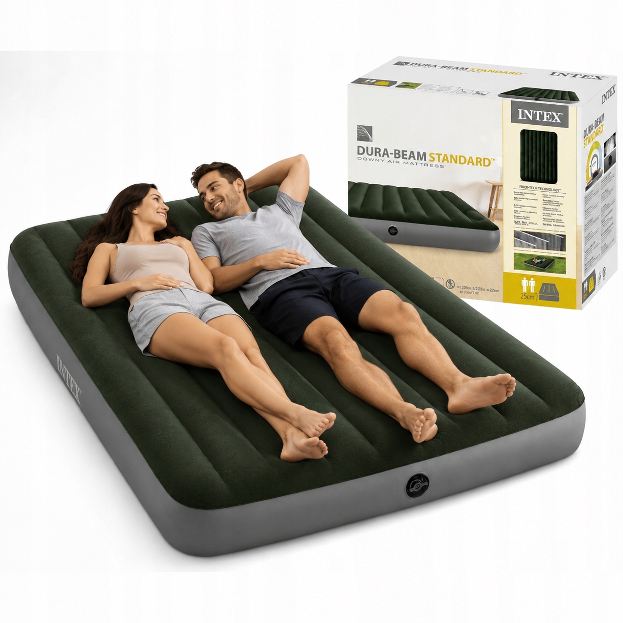 Materac Dmuchany Intex Dwuosobowy Nadmuchiwane łóżko