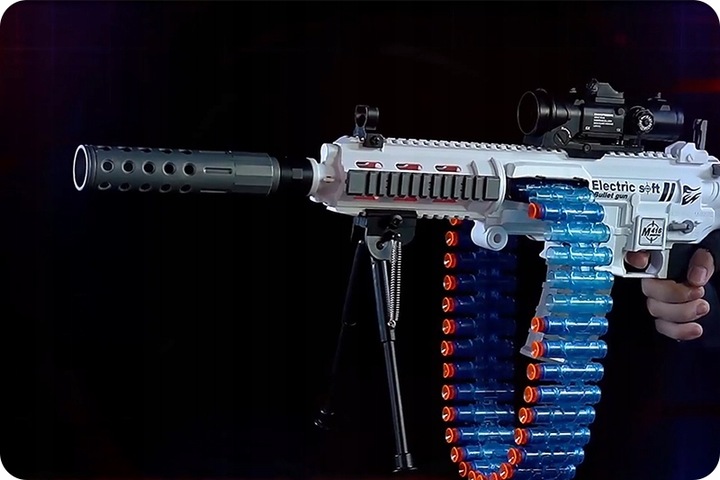 KARABIN AUTOMAT ZABAWKA NA PIANKOWE STRZAŁKI Materiał plastik