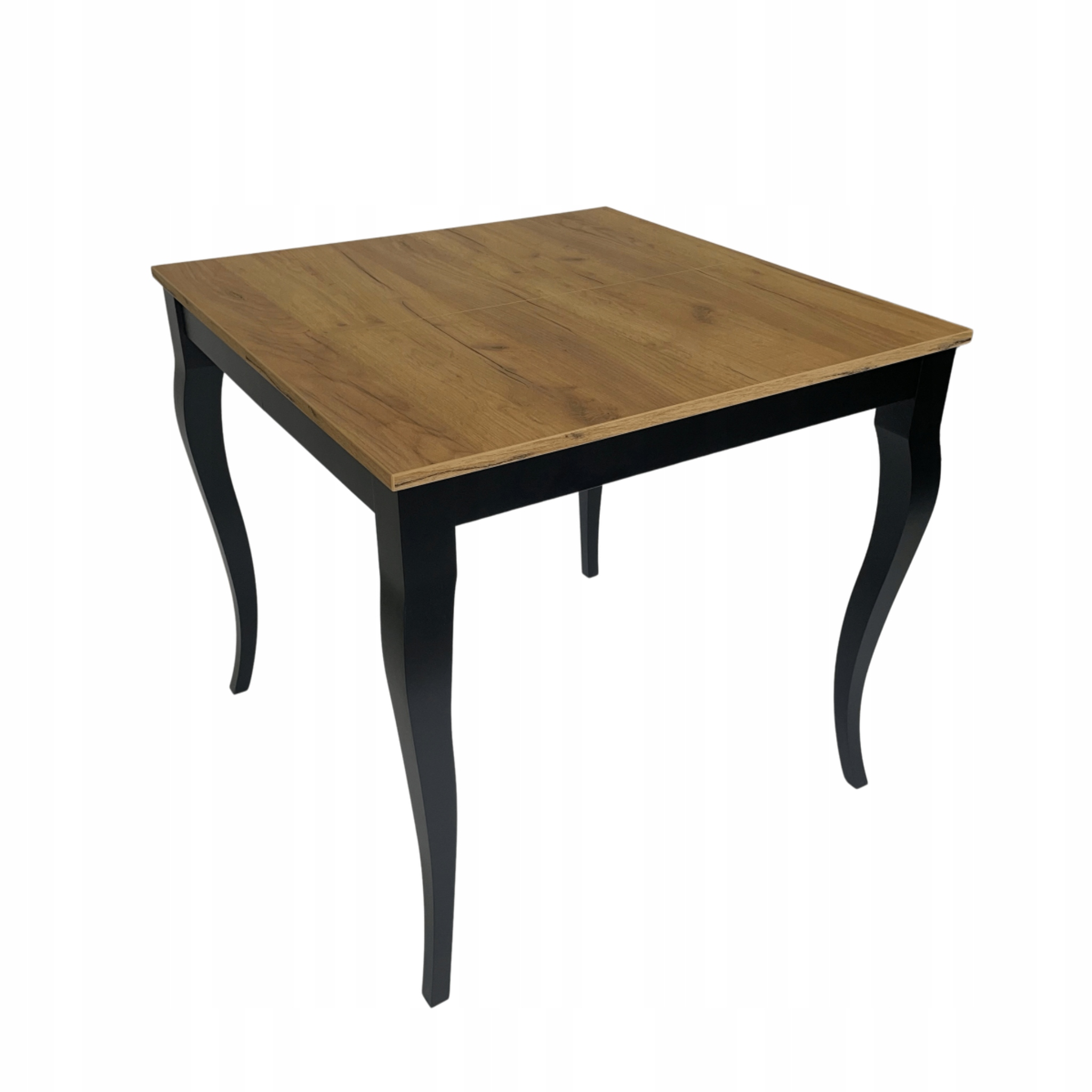 Stół kwadratowy glamour 80x80x75cm dąb craft złoty