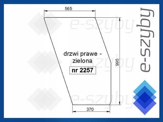 čelní sklo traktor Fiat 80 90 94 dveře pravé zelené