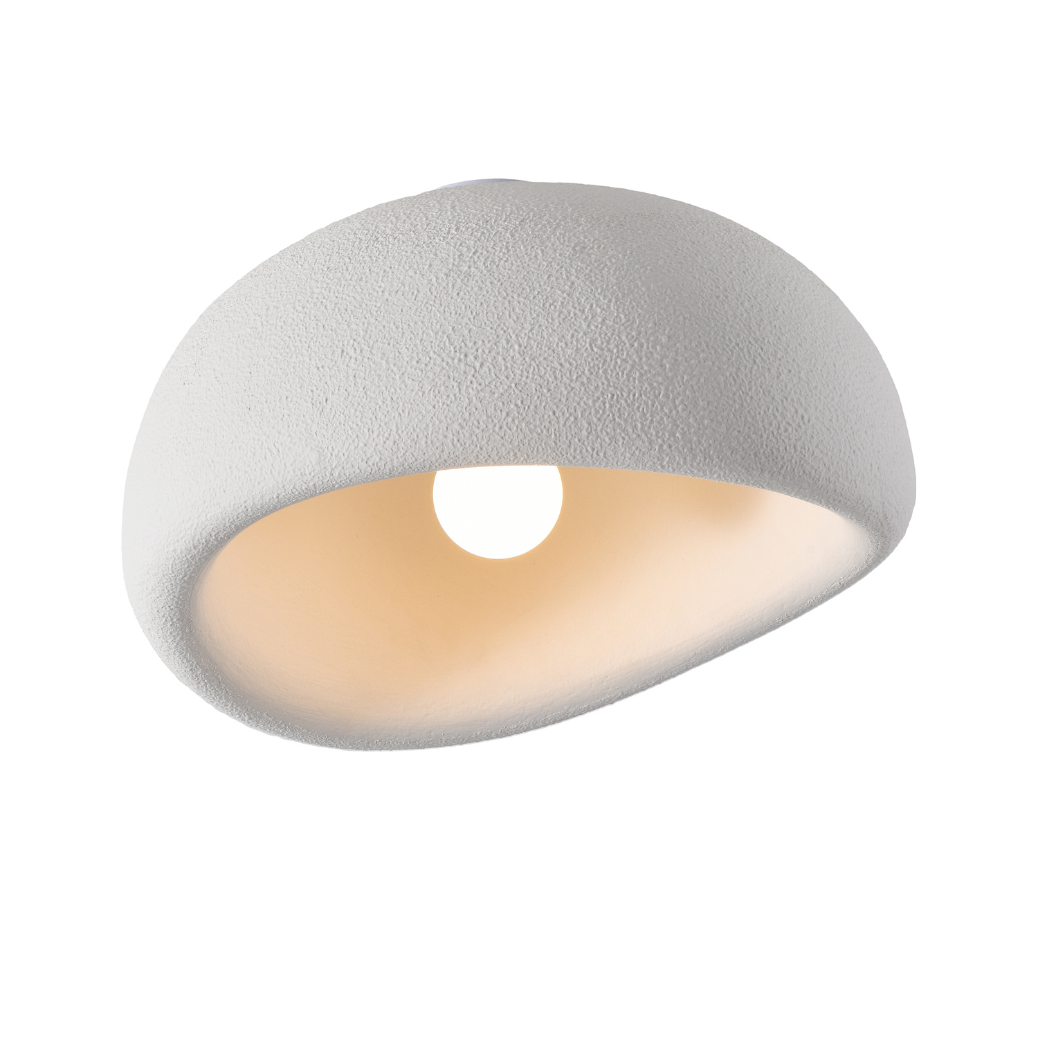 Stropné Svietidlo Stone biely s kamennou vrstvou, škandinávsky štýl do spálne