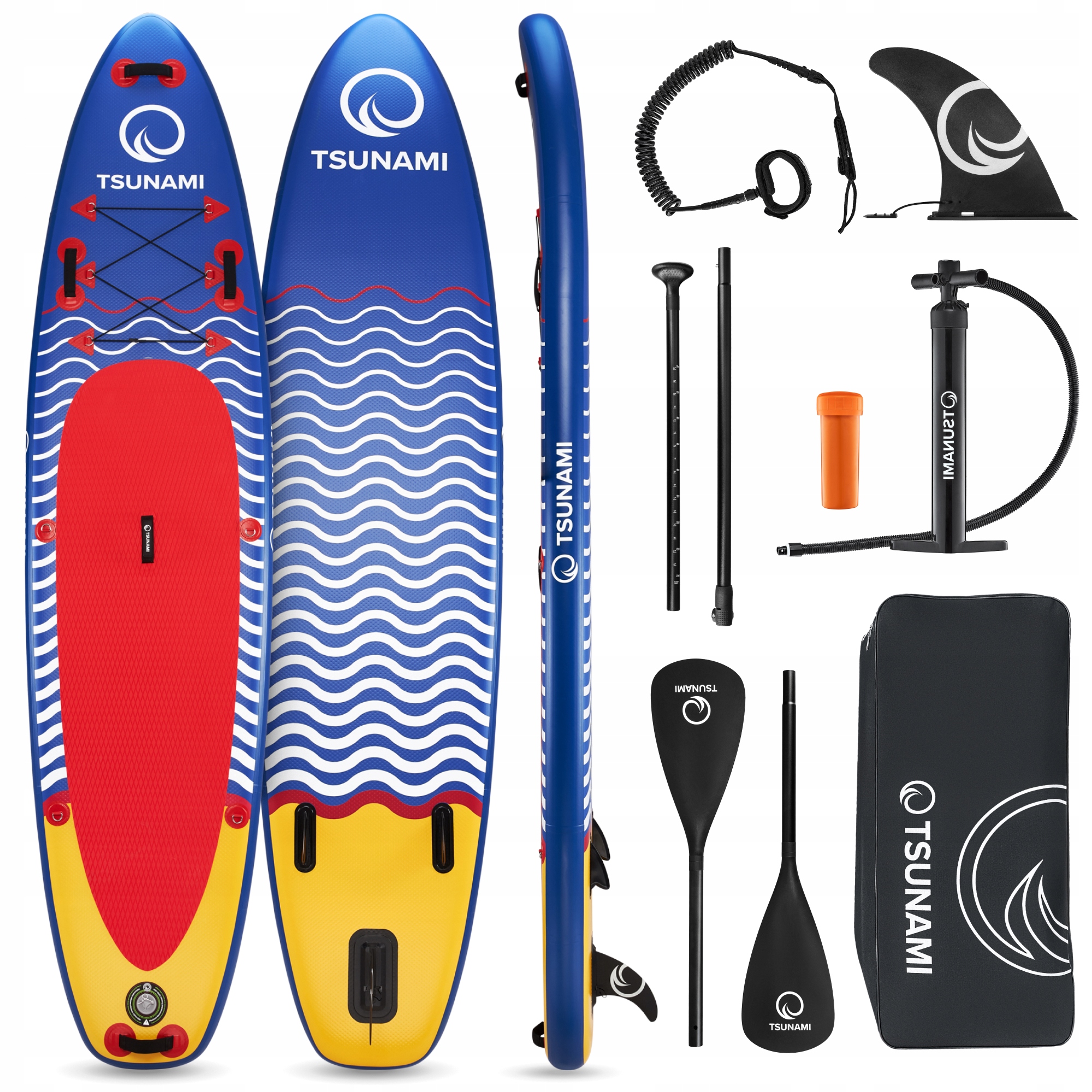 Deska Sup Tsunami Do Pływania Pompowana Stand Up Paddle Akcesoria 350cm