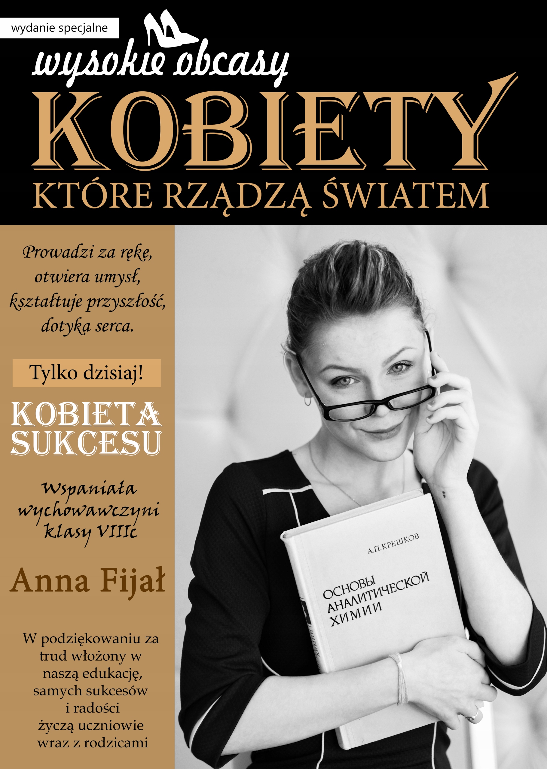 

Plakat-OKŁADKA ze zdjęciem prezent dla nauczyciela