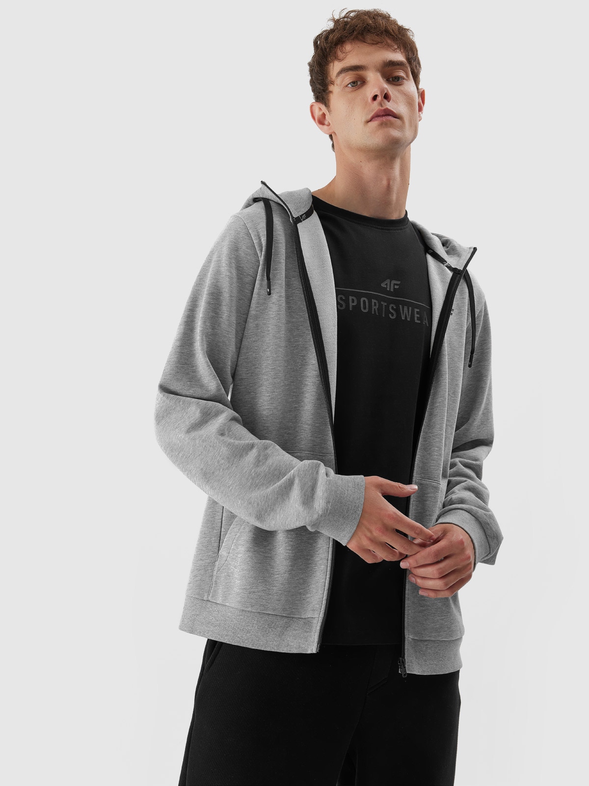 4F MĘSKA BLUZA DRESOWA Z KAPTUREM ROZPINANA Rozmiar 3XL