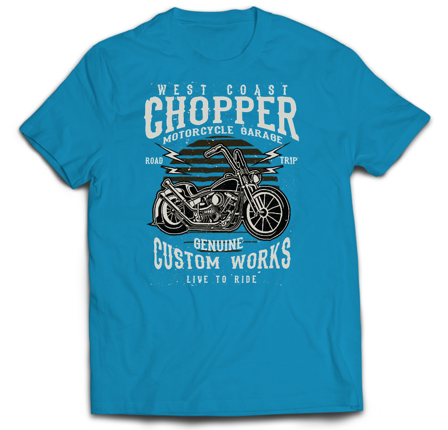 

Tshirt motocykl motor chopper motocykle old L