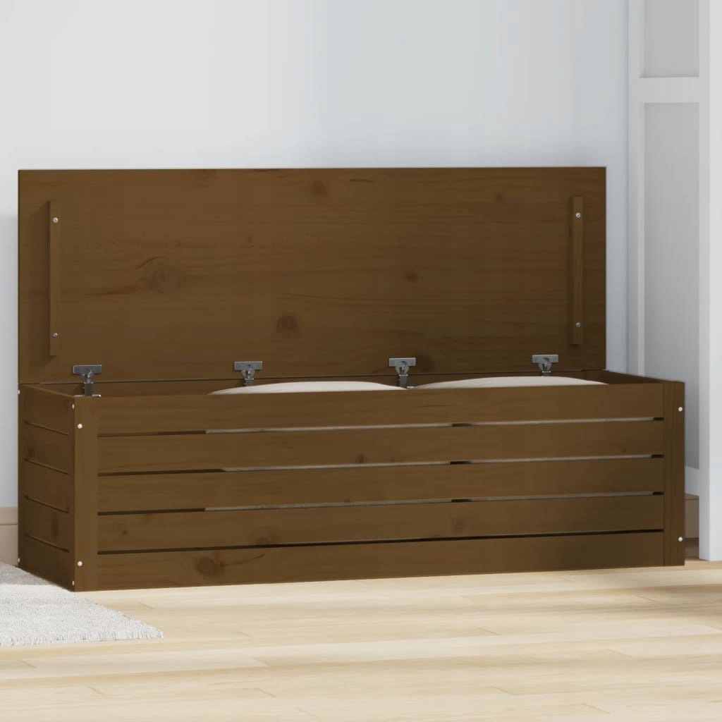 SKRZYNIA DO PRZECHOWYWANIA BRĄZOWA 109X36,5X33CM L