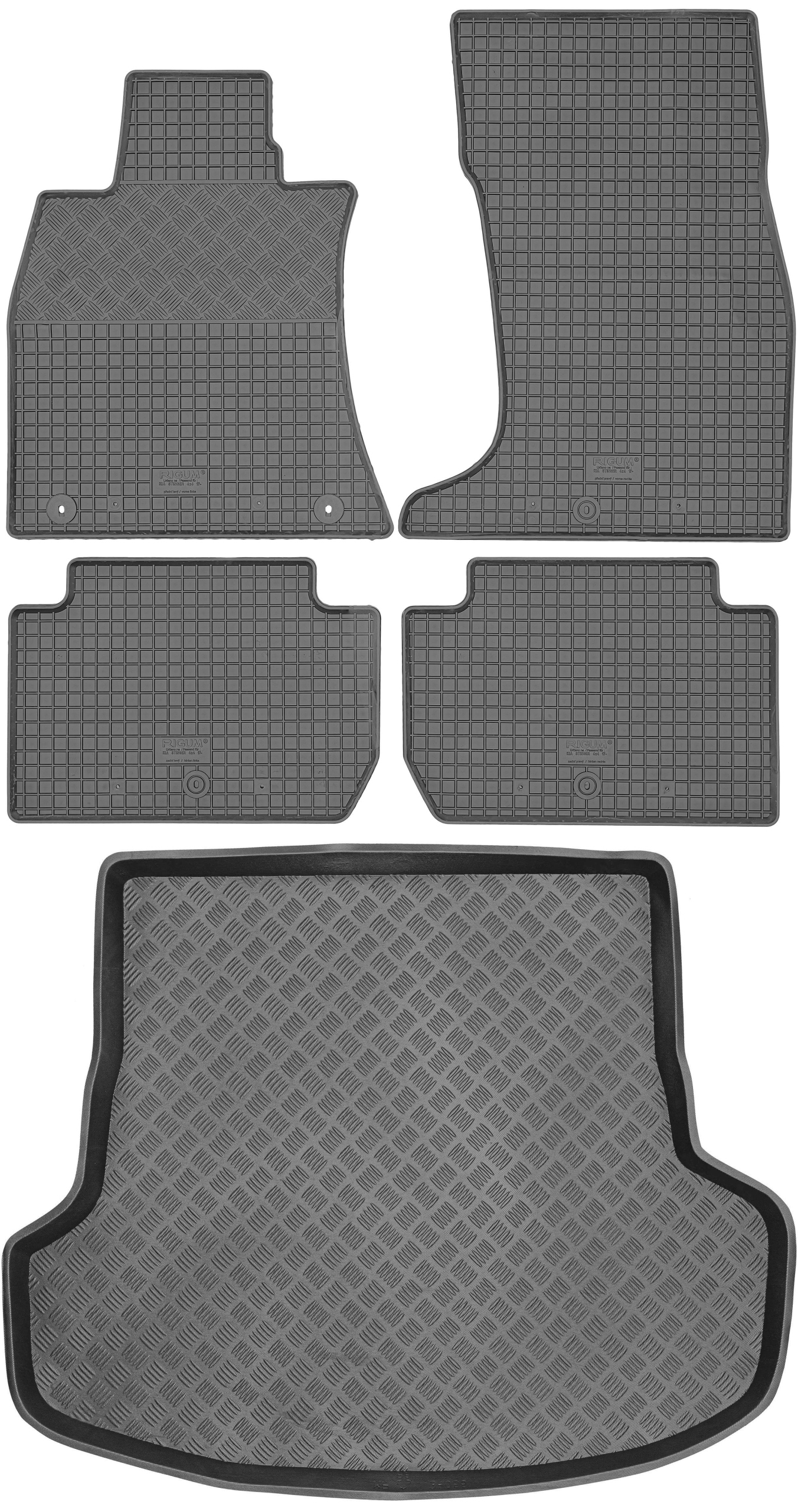Kia Stinger Liftback 2017- Sada kobercov Rigum rohož Mix-Plast