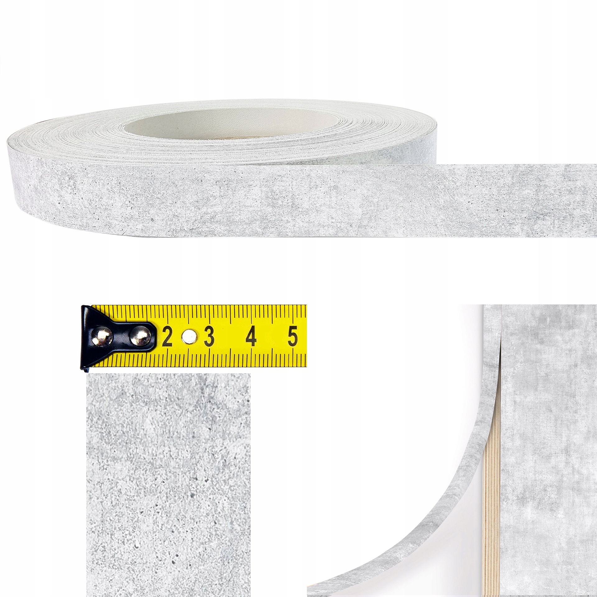 Okrajová páska Barva Beton Světlý 40 mm