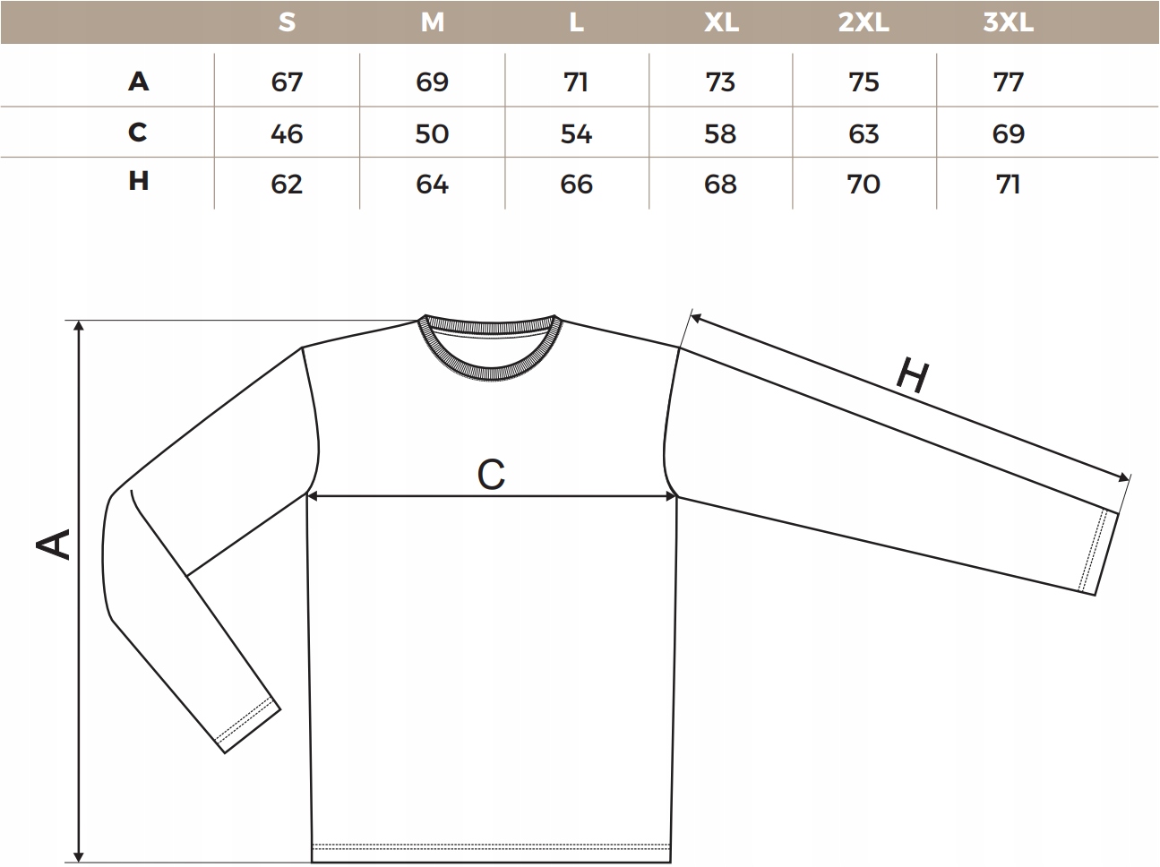 MALFINI PREMIUM BRAVE 155 ŚWIETNA męska koszulka bluzka długi rękaw 3XL Wzór dominujący bez wzoru
