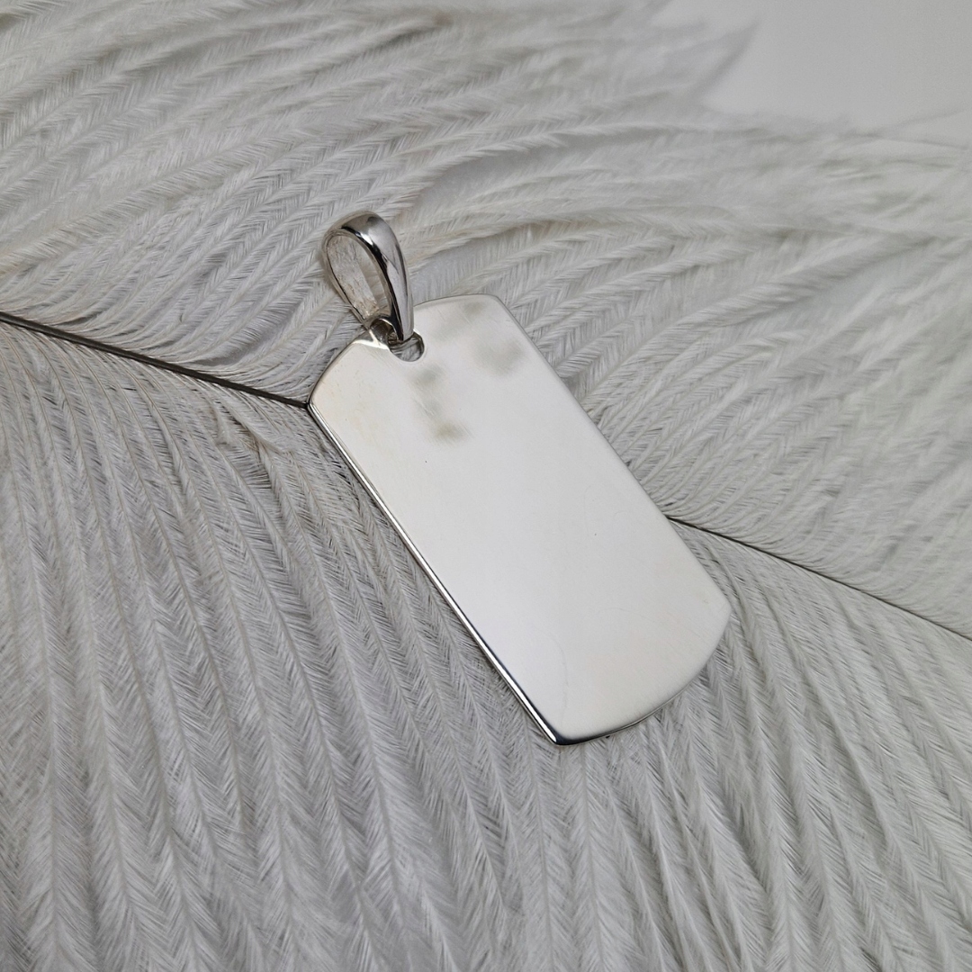 Stříbrný přívěsek vojenská známka 3,5 x 2,0 cm ryzost 925