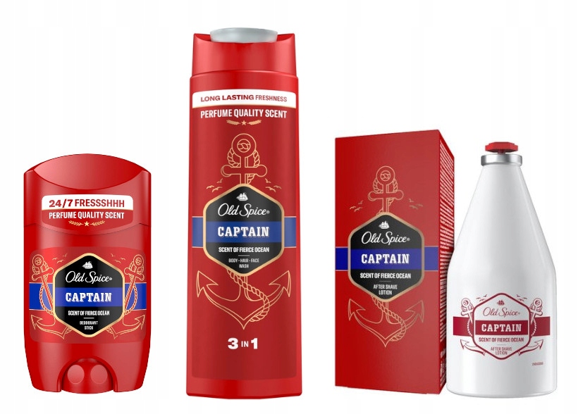 Old Spice Captain Zestaw A/s 100ml Sztyft 50ml Żel 400ml-Zdjęcie-0