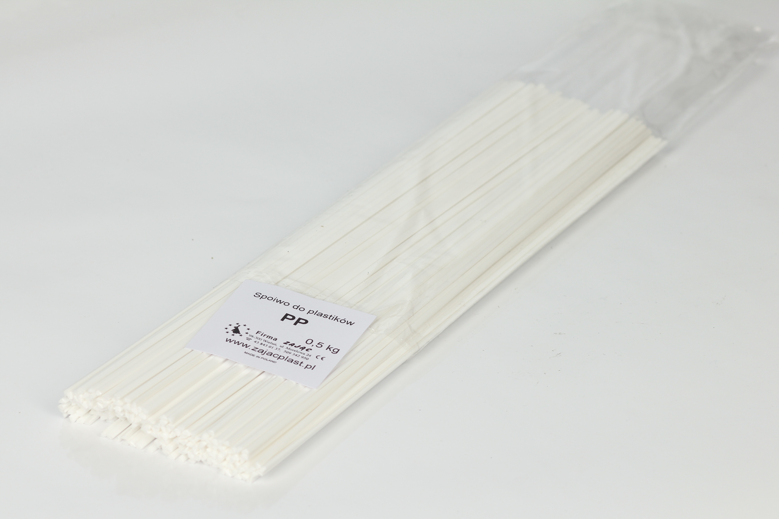 SPOIWO PLASTIKÓW PP 500g TRÓJKĄT BIAŁY