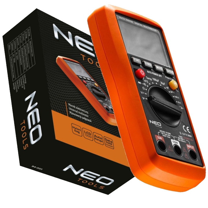 Ručný Multimeter Univerzálny Elektrický Merač LCD C F 94-001 Neo