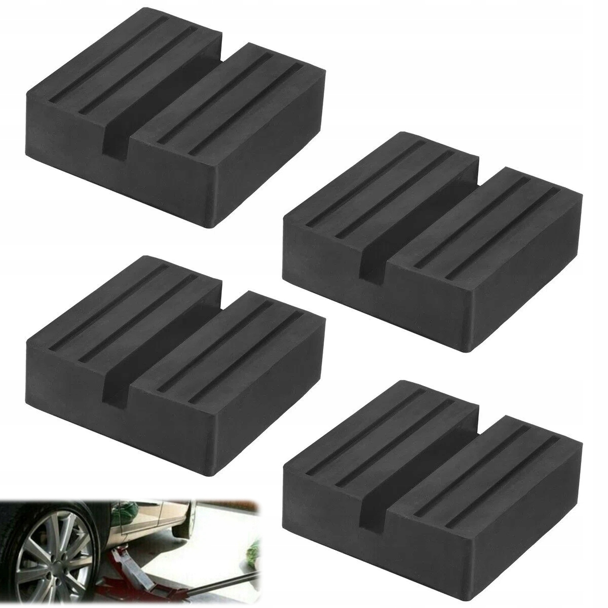 GUMA PODKŁADKA KLOCEK GUMOWY KOSTKA DO PODNOŚNIKÓW 4SZT