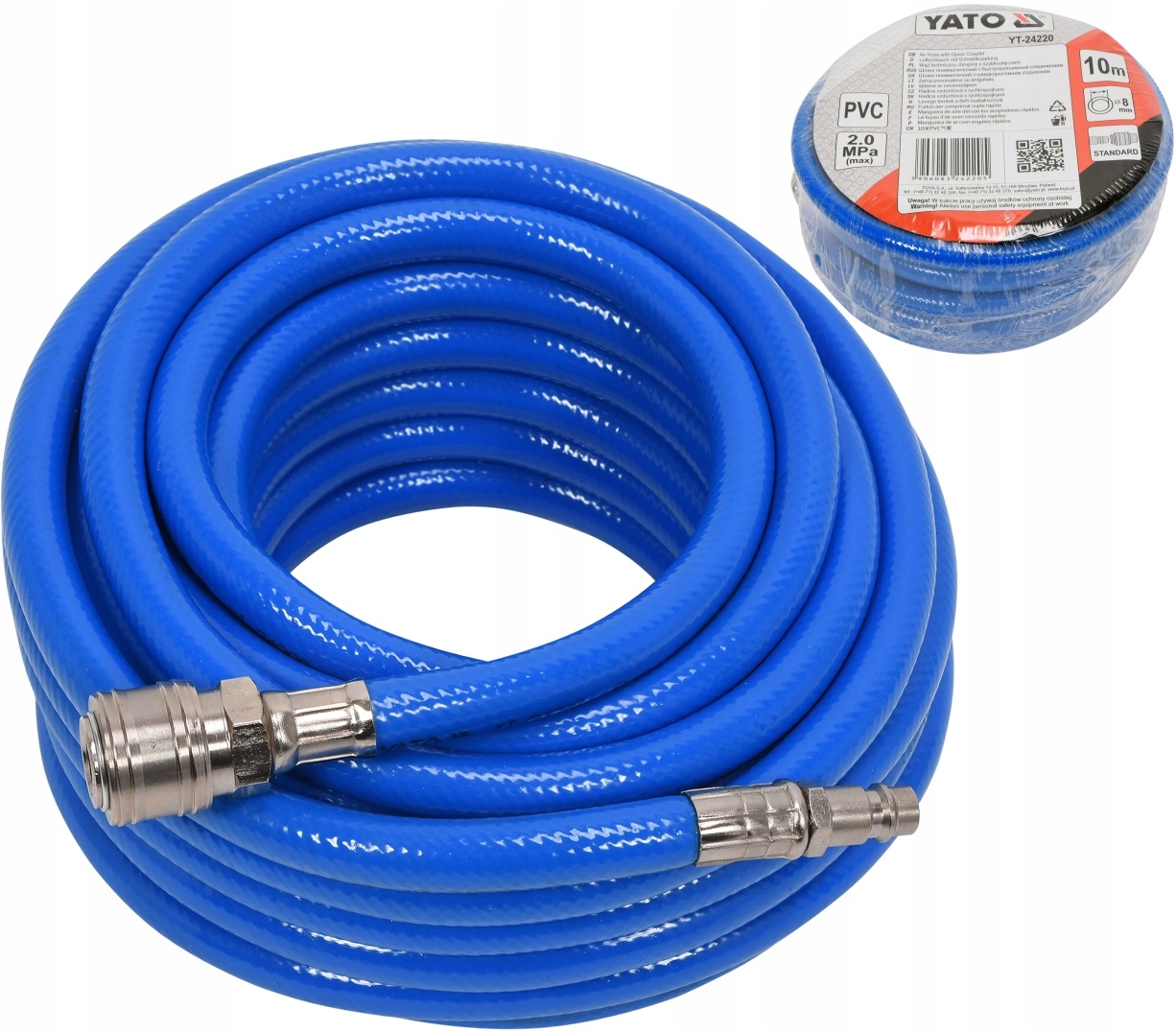 

Wąż pneumatyczny Zbrojony Pvc 8x10mm Yato YT-24220