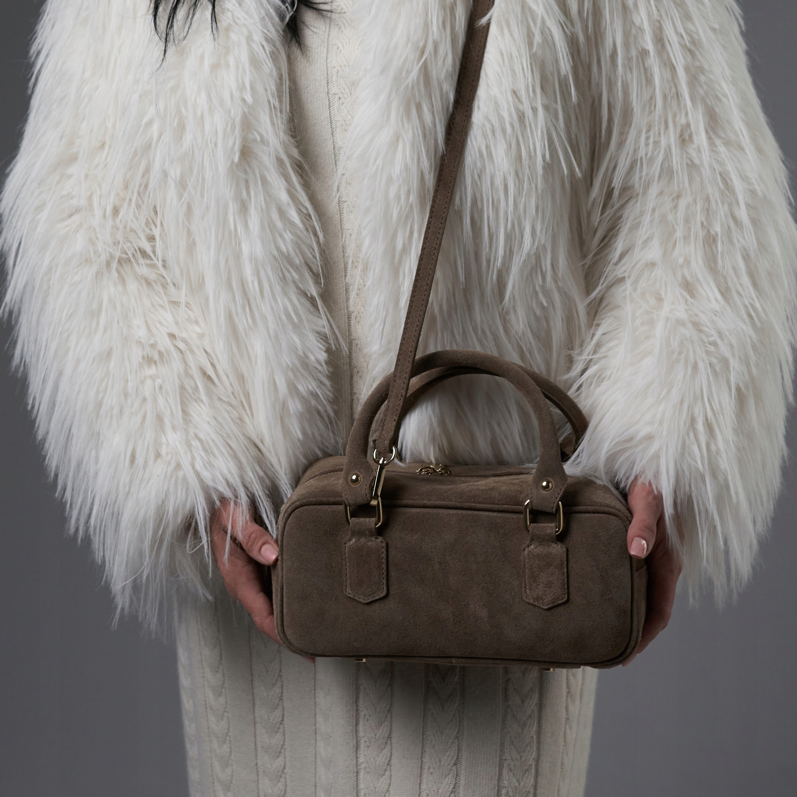 Dámská kabelka, semišová Michela-M Cappuccino