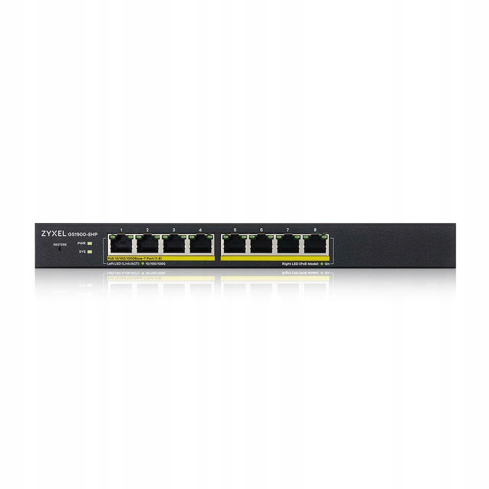 Prepínač Zyxel Gigabit Ethernet (10/100/1000) 8x PoE