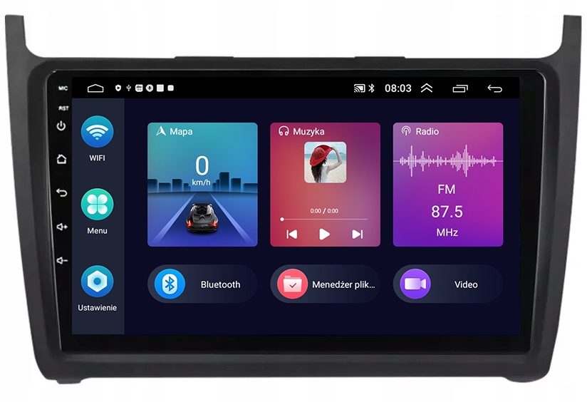 Gps A Android Navigace Bt Vw Polo 2008-2020 Wifi Carplay 4GB 64GB