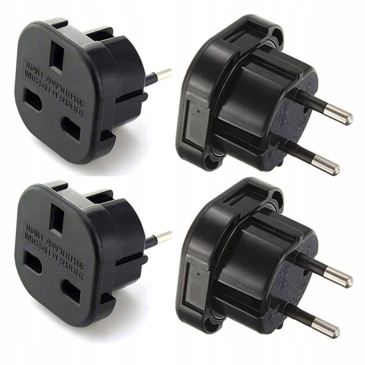 Adapter Przejściówka Podróżna Wtyczka Anglia Uk Na Pl Polska Eu 2 szt