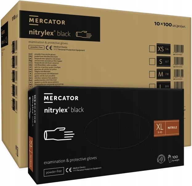 

Rękawiczki nitrylowe Nitrylex Black 1000 SZT-10 Op
