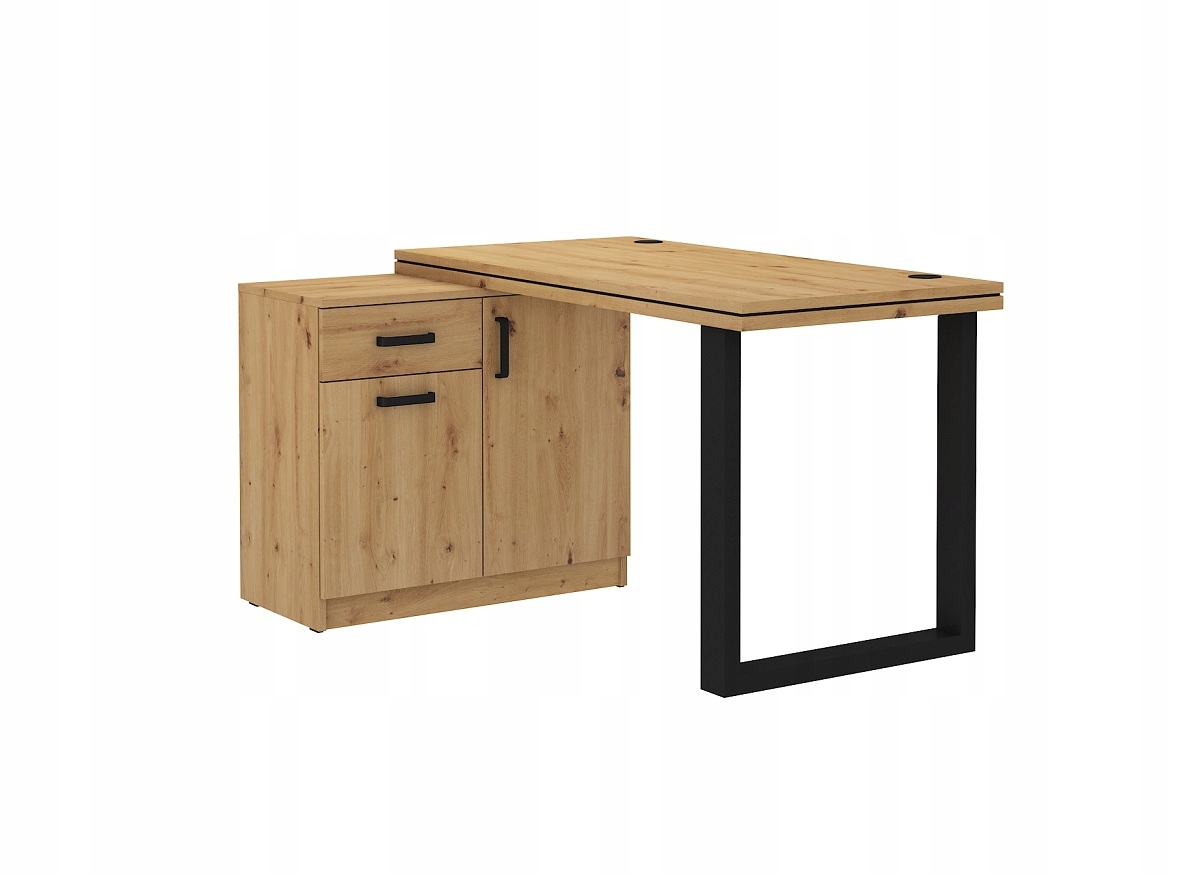 Biurko z komodą METZ 140 dąb artisan