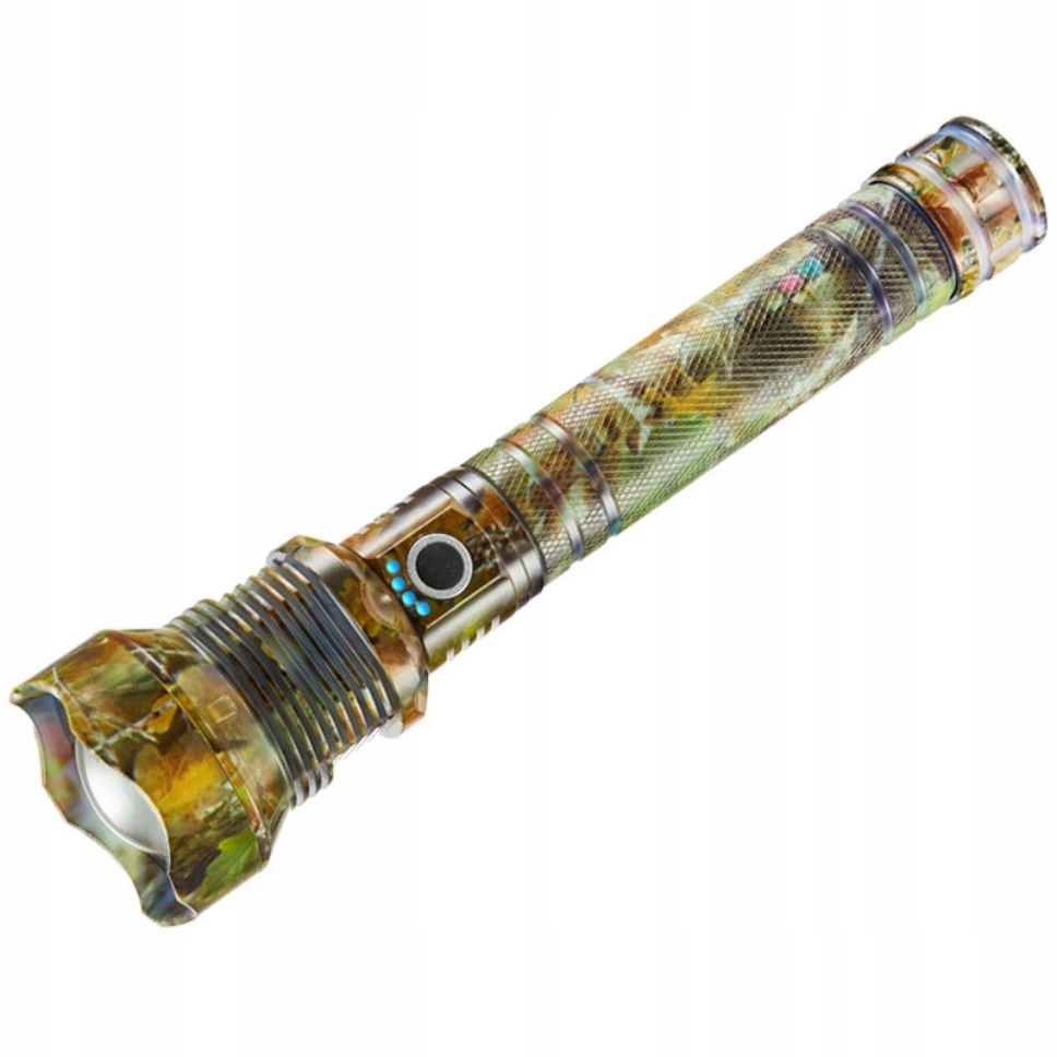 WOJSKOWA MOCNA LATARKA TAKTYCZNA LED USB P90 ZOOM