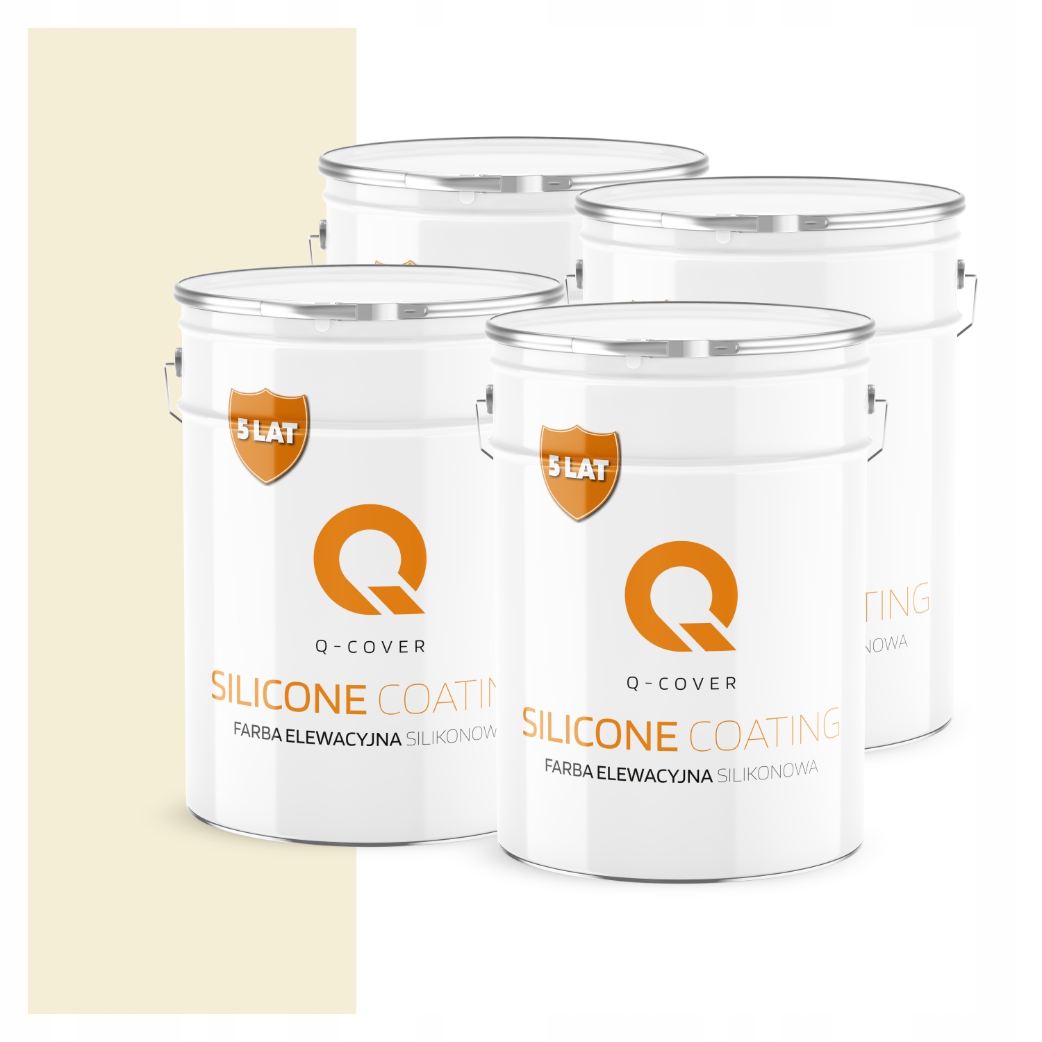 Fasádna farba Fasádová 10L Silikónová Uv farba Biela Zlomená do Žltej farby