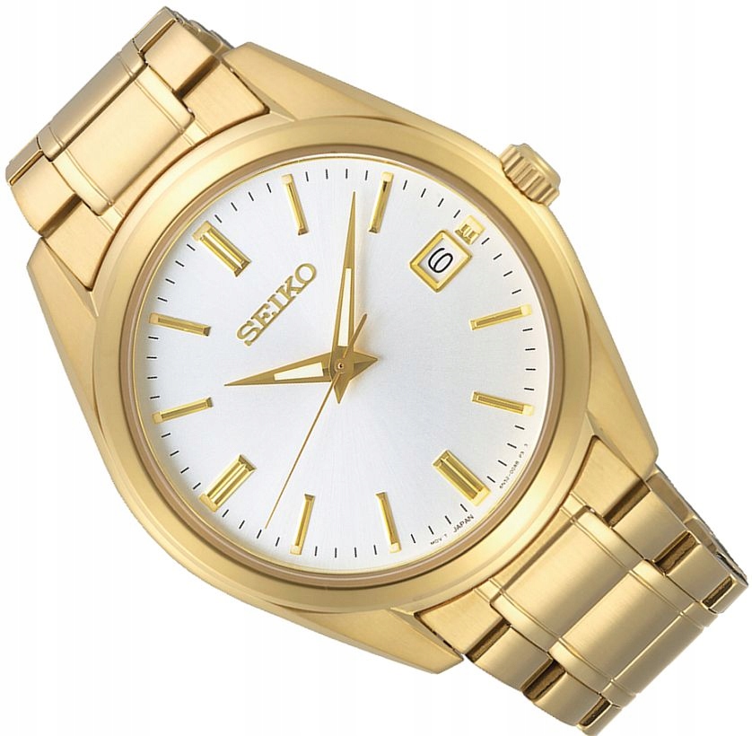 Elegantní Pánské Hodinky Seiko SUR314P1 S Datem Safíru Na Náramku 40 mm