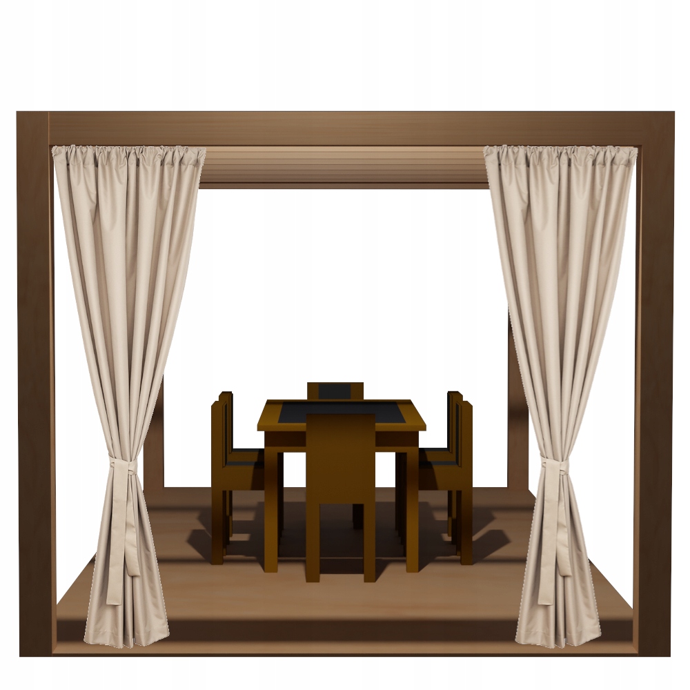 ZASŁONA OGRODOWA DO ALTANY 155X240 - BEŻ - TUNEL