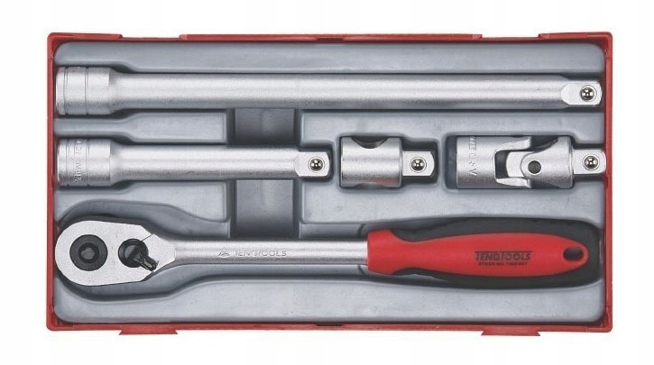 Sada zapadkového gombíka so štvorcovým úchopom 1/2" Teng Tools TT1205