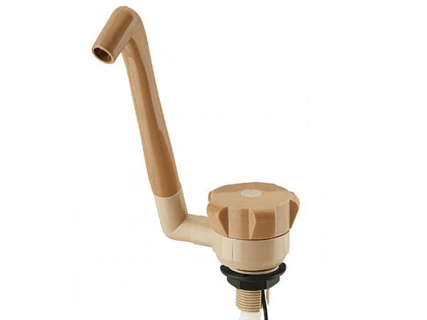 Wylewka kran do przyczepy kempingowej brąz beż Comet tylko do zimnej wody