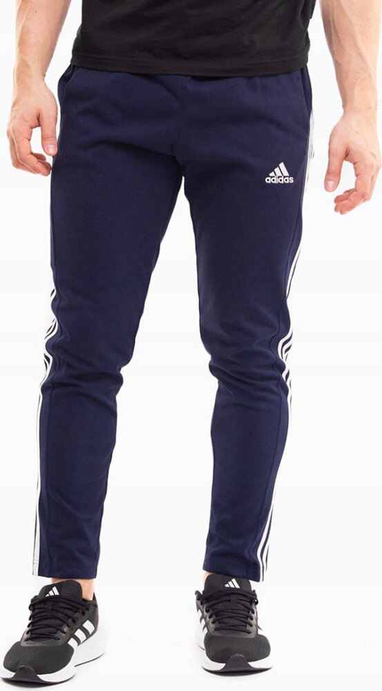 Pánské Kalhoty Adidas Essentials Single Jersey Tapered Open Hem 3-STR vel. S