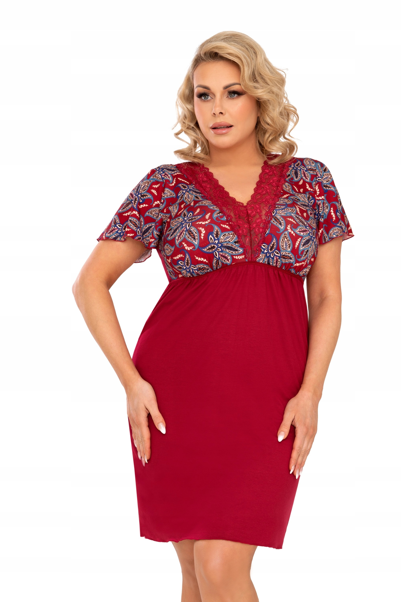 Košile Rita Plus XXXXL vínová