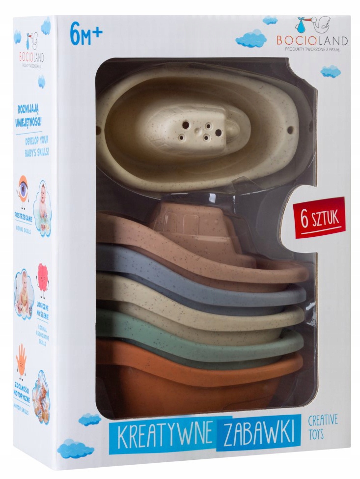 

Bocioland Statek łódka przelewajka do kąpieli 6szt