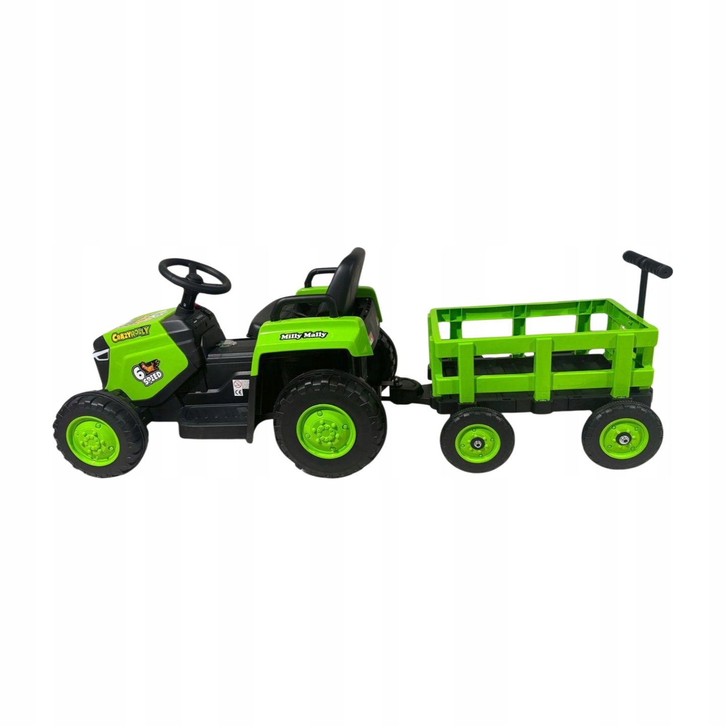 Milly Mally duży traktor na akumulator 2 silniki pilot Rolly Green