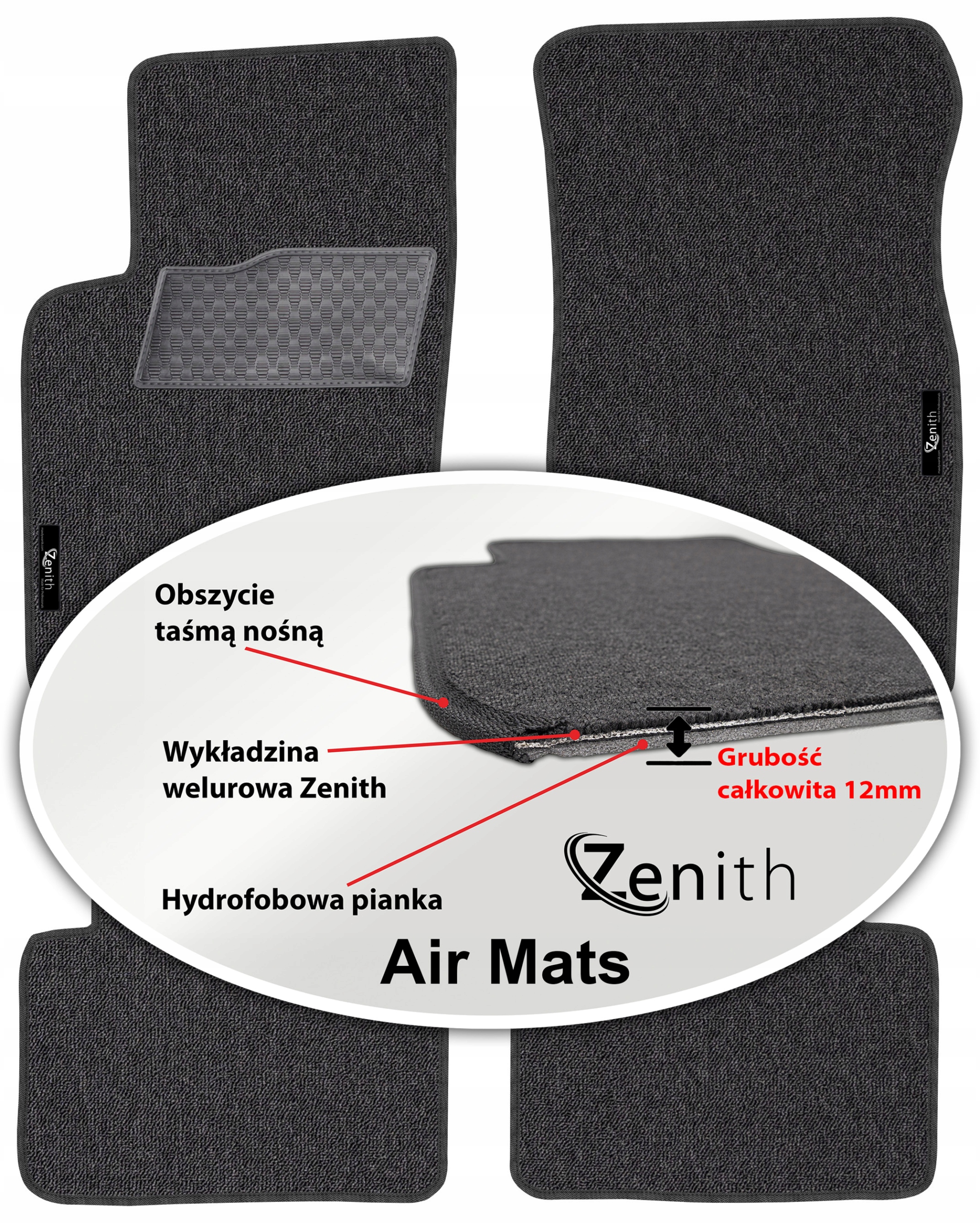Hyundai Coupe I 1999-2002 Velurové koberce do auta Zenith Air Mats