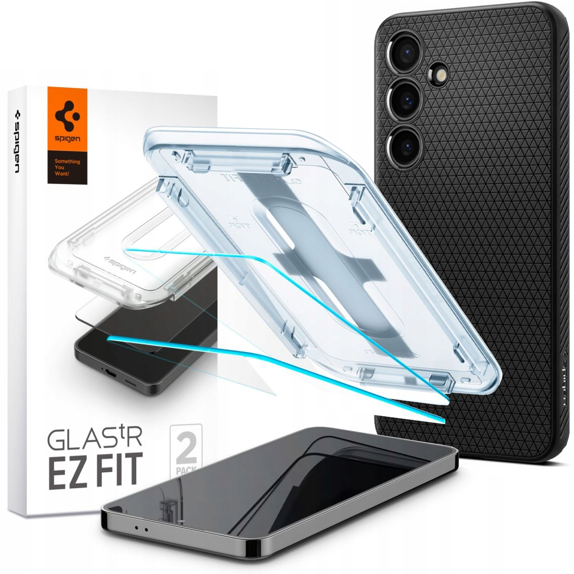 Etui szkło Spigen do Galaxy S24 Plus case obudowa plecki ochrona ekranu