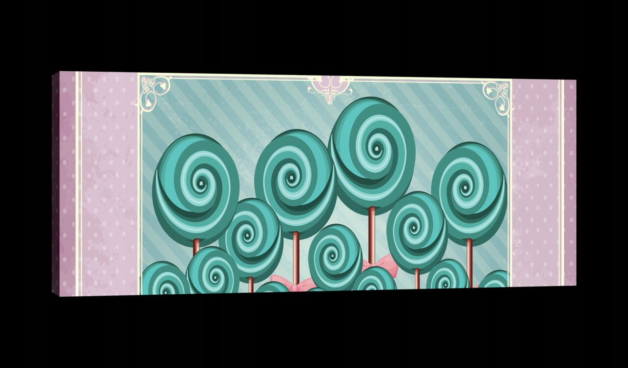 Obraz 145x45 Sladkosti lízátka spirály bonbóny pohádka sen dětství