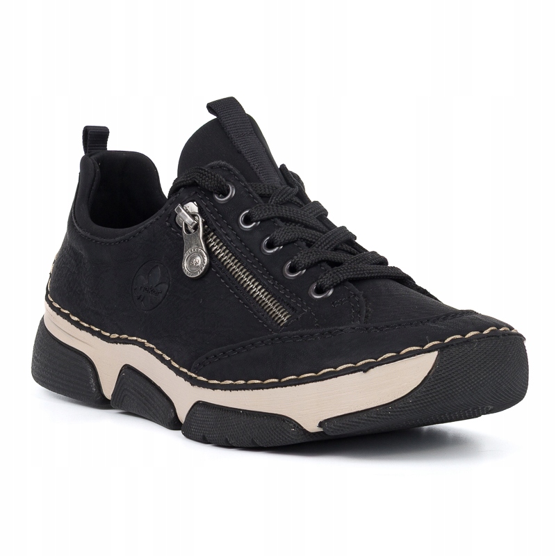 Półbuty damskie Rieker 45973-00 czarne wsuwane r. 40 Sellecti