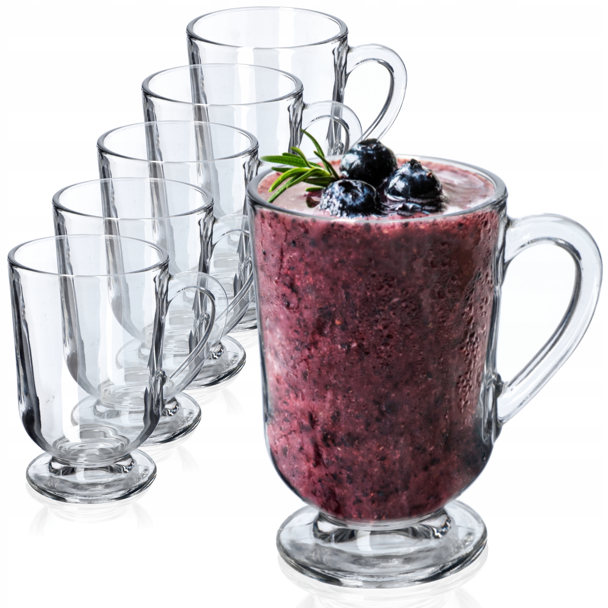 

Szklanki Z Uchem Do Kawy Latte Koktajli 300ml 6szt
