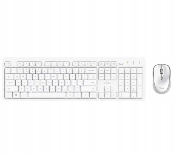 Zestaw mysz i klawiatura bezprzewodowa Trust Ody II biała